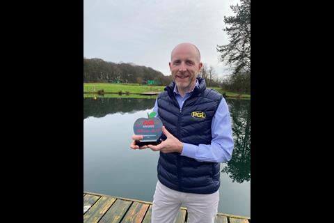 PGL's CEO, Anthony Jones was happy to receive the Best Residential Experience trophy at one of the provider's activity centres